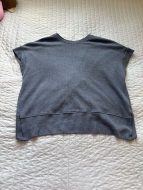 SHEIN Gray Waffle Knit Short Sleeve Tee for Kids